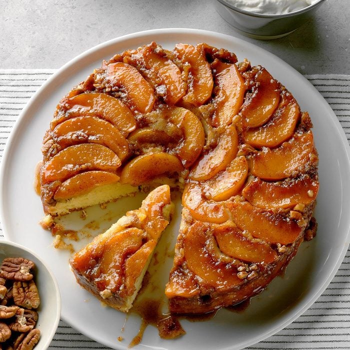Peach Praline Upside-Down Cake